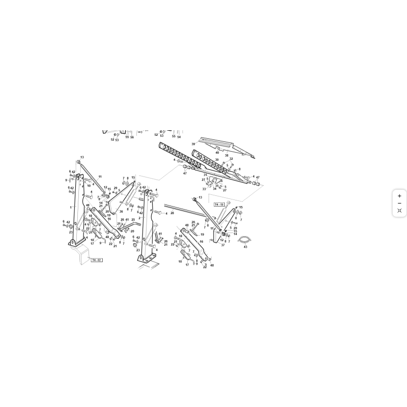 Triangolo SN elevatore T4 ORIGINALE KUBOTA GIANNI FERRARI 01.50.00.5130