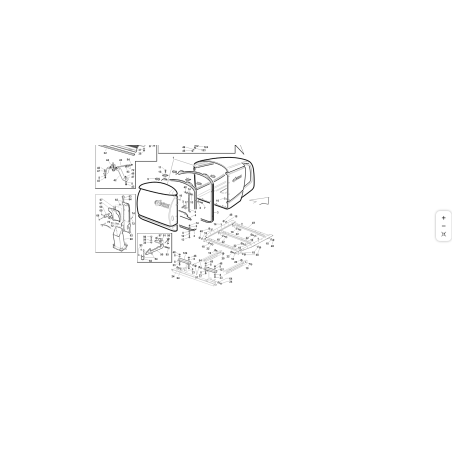 Estructura soporte cesta 1100-1300Lt ORIGINAL KUBOTA GIANNI FERRARI 01.50.00.5243 | Newgardenstore.eu