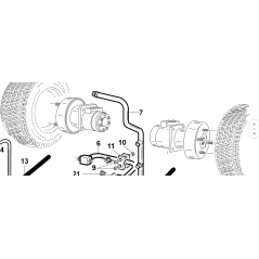 TUBO RITORNO Ø20X2.5 ORIGINALE KUBOTA GIANNI FERRARI 92012100003 | Newgardenstore.eu