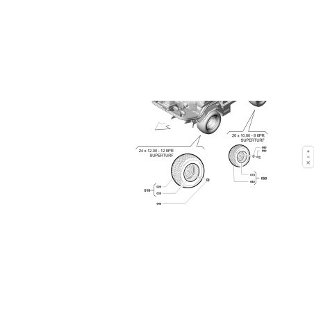 24x1200-12 8PR Kenda K500 S.Turf Wheel ORIGINAL KUBOTA GIANNI FERRARI 00.72.00.0080