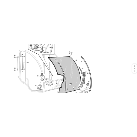 Vitre avant pour ROPS ORIGINAL KUBOTA GIANNI FERRARI 00.99.01.0010