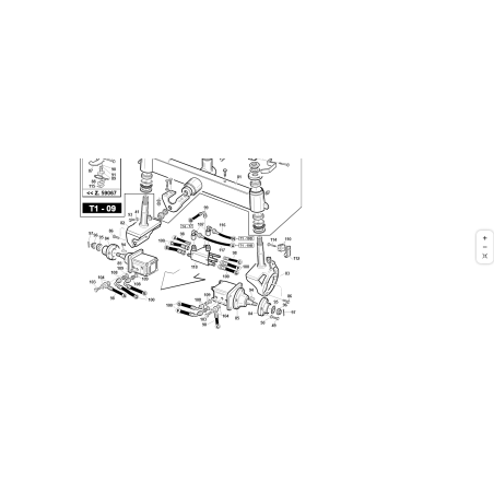 Axe d'articulation SN avec support de moteur hydraulique T1-4WD ORIGINAL KUBOTA GIANNI FERRARI 01.50.01.1650