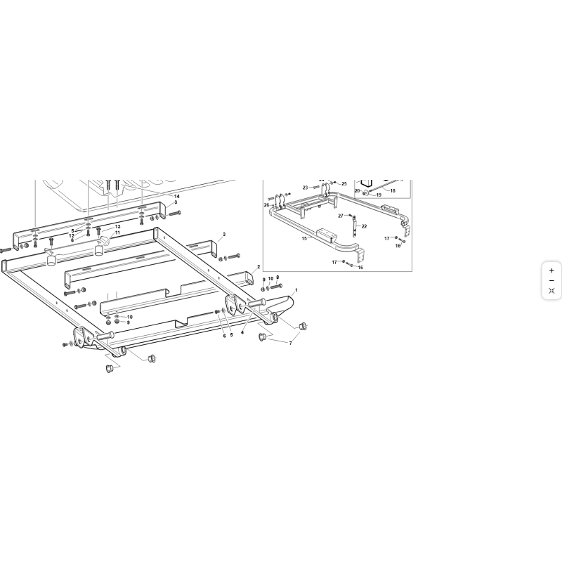 COMPLETE BASKET SUPPORT FRAME VRN ORIGINAL KUBOTA GIANNI FERRARI 95401120000
