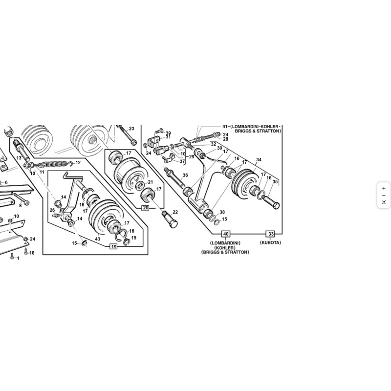 KIT TENSOR DE CORREA KUBOTA GIANNI FERRARI 95599260000 PARA MOTOR PG KUBOTA D722