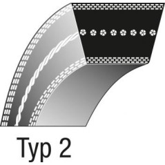 Correa de transmisión 2 12,7 x 1283 compatible con cortacésped ARIENS 32'' (82 cm)