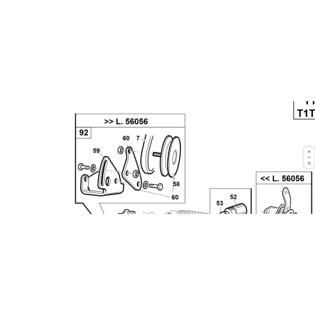 Tensor de correa de ventilador K.1105-1505 ORIGINAL KUBOTA GIANNI FERRARI 00.55.01.0710