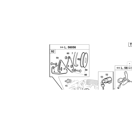 Soporte tensor de correa K.1105-1505 ORIGINAL KUBOTA GIANNI FERRARI 00.55.01.0711