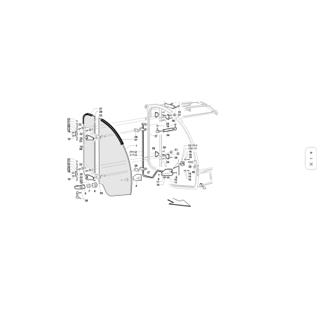 Vitre latérale pour porte ROPS ORIGINAL KUBOTA GIANNI FERRARI 00.99.01.0060