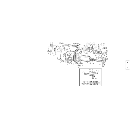 Vorderes Untersetzungsgetriebe 2. Serie T4 ORIGINAL KUBOTA GIANNI FERRARI 01.01.00.0230