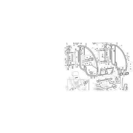 ORIGINAL KUBOTA GIANNI FERRARI 01.50.00.8390 protection frame support upright