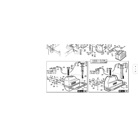 Réservoir de carburant LT.25 Noir ORIGINAL KUBOTA GIANNI FERRARI 00.75.00.0050