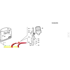 Soporte de baliza giratoria ORIGINAL KUBOTA GIANNI FERRARI 00.40.00.2010