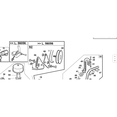 Braccio tendicinghia K.1105-1505 ORIGINALE KUBOTA GIANNI FERRARI 00.55.01.0712