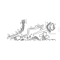 Collecteur d'échappement flexible pour LDW.9 ORIGINAL KUBOTA GIANNI FERRARI 01.50.00.4070
