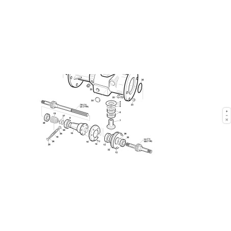 Vorderradnabe Differentialseite 2. Serie ORIGINAL KUBOTA GIANNI FERRARI 01.01.00.0111