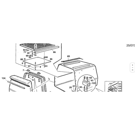 Protection ABS pour filet de conteneur 450/500 LT ORIGINAL KUBOTA GIANNI FERRARI 01.50.00.4101