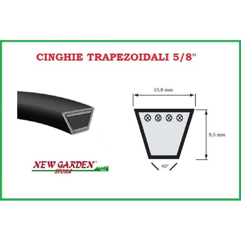 Cinghia trasmissione trattorino HUSQVARNA 917-252931 106729X 15,8 x 1200 8-880