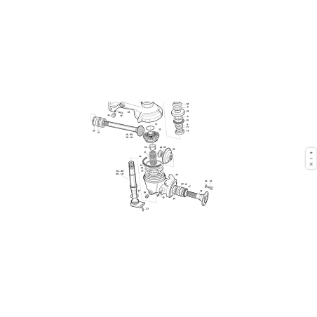 Asiento de bola superior para puente trasero T4 ORIGINAL KUBOTA GIANNI FERRARI 01.50.00.6020