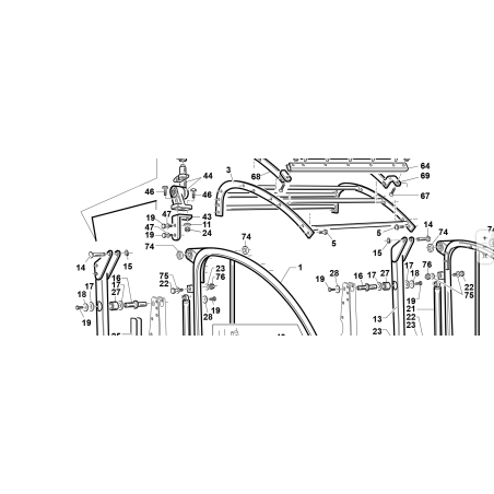 Supporto girofaro Rops ORIGINALE KUBOTA GIANNI FERRARI 01.50.00.8760