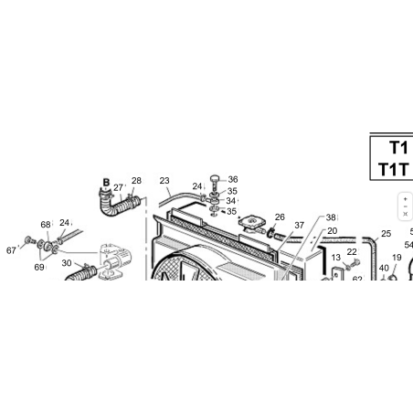 Abrazadera de manguera D.30-40 con tornillo sin ORIGINAL KUBOTA GIANNI FERRARI 00.29.02.0040