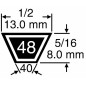 Rasentraktor-Mähmesserriemen 4L 680095 1/2x95 12,7x2413mm