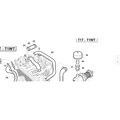 Tuyau de filtre à air T1WT-T2T-T4T ORIGINAL KUBOTA GIANNI FERRARI 01.50.01.3260