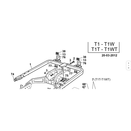 Turbo 4C reflector support ORIGINAL KUBOTA GIANNI FERRARI 01.60.00.0619