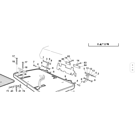 Cache-poussière en caoutchouc de fixation de plaque courte T2 ORIGINAL KUBOTA GIANNI FERRARI 01.60.00.1157