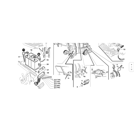 20 A Flachsicherung 0014.0019 ORIGINAL KUBOTA GIANNI FERRARI 00777800126