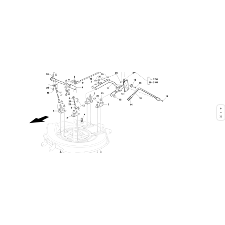 PERNO SOSTEGNO PIATTO ZNT ORIGINALE KUBOTA GIANNI FERRARI 89001000034