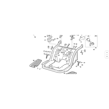 RECHTE VERKLEIDUNGSBEFESTIGUNGSECKE KOMPLETT ORIGINAL KUBOTA GIANNI FERRARI 94500290000