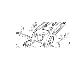 ÁNGULO DE FIJACIÓN COMPLETO PARA CASCO, ORIGINAL KUBOTA GIANNI FERRARI PZ95500159000