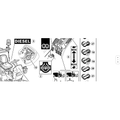 AUTOCOLLANT « PG300 DW » ORIGINAL KUBOTA GIANNI FERRARI 00555200186 | Newgardenstore.eu