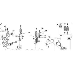 SOPORTE DE MUELLE DE ASIENTO ORIGINAL KUBOTA GIANNI FERRARI 94500000033