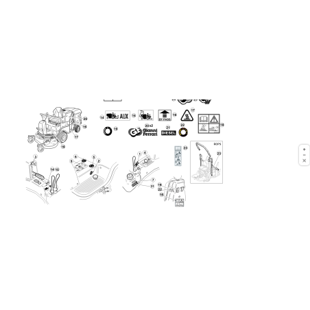 AUTOCOLLANT MIN-MAX ORIGINAL KUBOTA GIANNI FERRARI 00555200127
