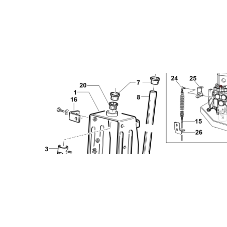 UPPER TERMINAL BLOCK SUPPORT COMP. ZNT ORIGINAL KUBOTA GIANNI FERRARI 92001360000