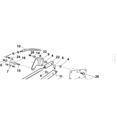 PASADOR DE FIJACIÓN DE LA BARRA DE ACOPLAMIENTO DE LA CESTA ORIGINAL KUBOTA GIANNI FERRARI 94500000047 | Newgardenstore.eu