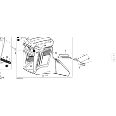 ANGOLARE PORTAGUARNIZIONE SU CESTO ZNT ORIGINALE KUBOTA GIANNI FERRARI 91001000051