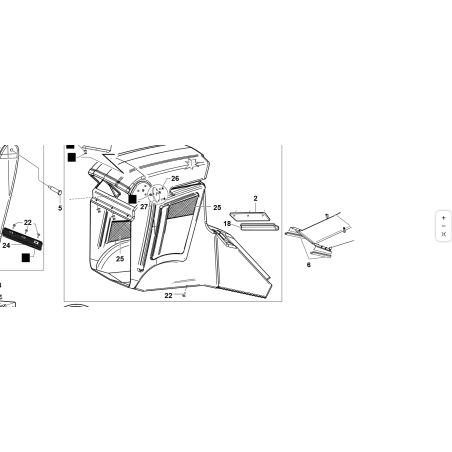 ANGOLARE PORTAGUARNIZIONE SU CESTO ZNT ORIGINALE KUBOTA GIANNI FERRARI 91001000051