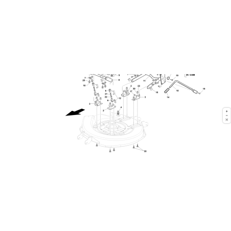 ATTACCO PIATTO SX ZNT ORIGINALE KUBOTA GIANNI FERRARI 89001220008