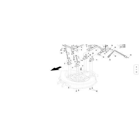 Acoplamiento plano derecho original KUBOTA GIANNI FERRARI 89001220009