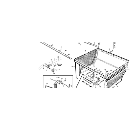 GANCIO RITEGNO CESTO ZNT ORIGINALE KUBOTA GIANNI FERRARI 95500000038