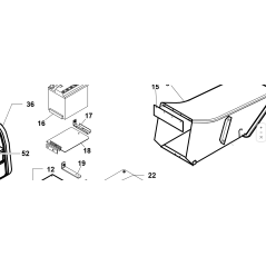 KOMPLETTE BATTERIE-BEFESTIGUNGSHALTERUNG ZNT ORIGINAL KUBOTA GIANNI FERRARI 94010710000