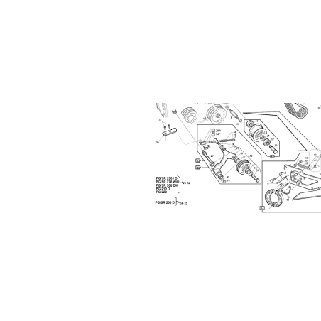 SUPPORTO ASTA TENDICINGHIA ZNT ORIGINALE KUBOTA GIANNI FERRARI 95301000003