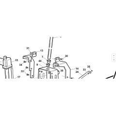 SUPPORTO ATTUATORE PIATTO DX ORIGINALE KUBOTA GIANNI FERRARI 94500000046