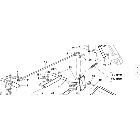 BARRA DE ACOPLAMIENTO DE AJUSTE DE PLACA ZNT ORIGINAL KUBOTA GIANNI FERRARI 89001000015