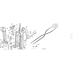 SUPPORT D'ACTIONNEUR PLAT GAUCHE ORIGINAL KUBOTA GIANNI FERRARI 94500000050