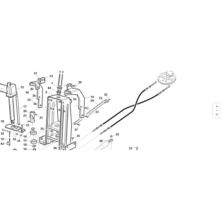 SUPPORT D'ACTIONNEUR PLAT GAUCHE ORIGINAL KUBOTA GIANNI FERRARI 94500000050