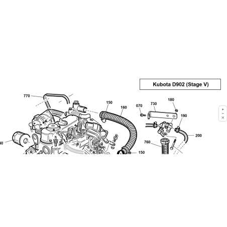 SUPPORT DE FILTRE DIESEL D'ORIGINE KUBOTA GIANNI FERRARI 92006000023 ZNT