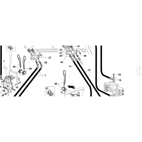 SUPPORT DE FIXATION DE PRISE DE FORCE COMPLET ZNT ORIGINAL KUBOTA GIANNI FERRARI 91001340000